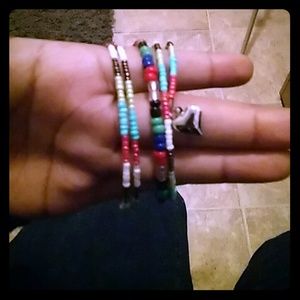 Home make spiral beaded bracelet